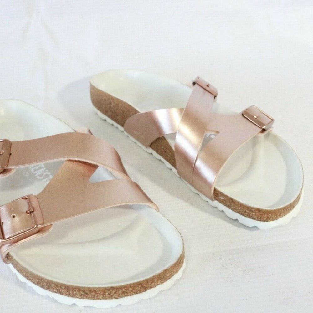 Birkenstock Yao Hex Sandal Metallica Copper Narrow - Picture 2 of 7